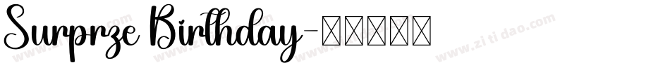 Surprze Birthday字体转换